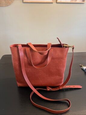 Madewell Leather Tote Crossbody Bag.